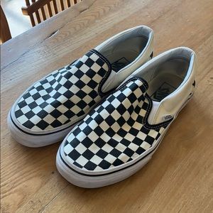 Checkered Vans Slip on